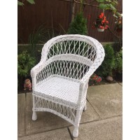 Крісло плетене звичайне, біле 1060005