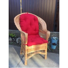 Крісло плетене з лози, з подушкою 1060010